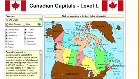capitals of canada game.